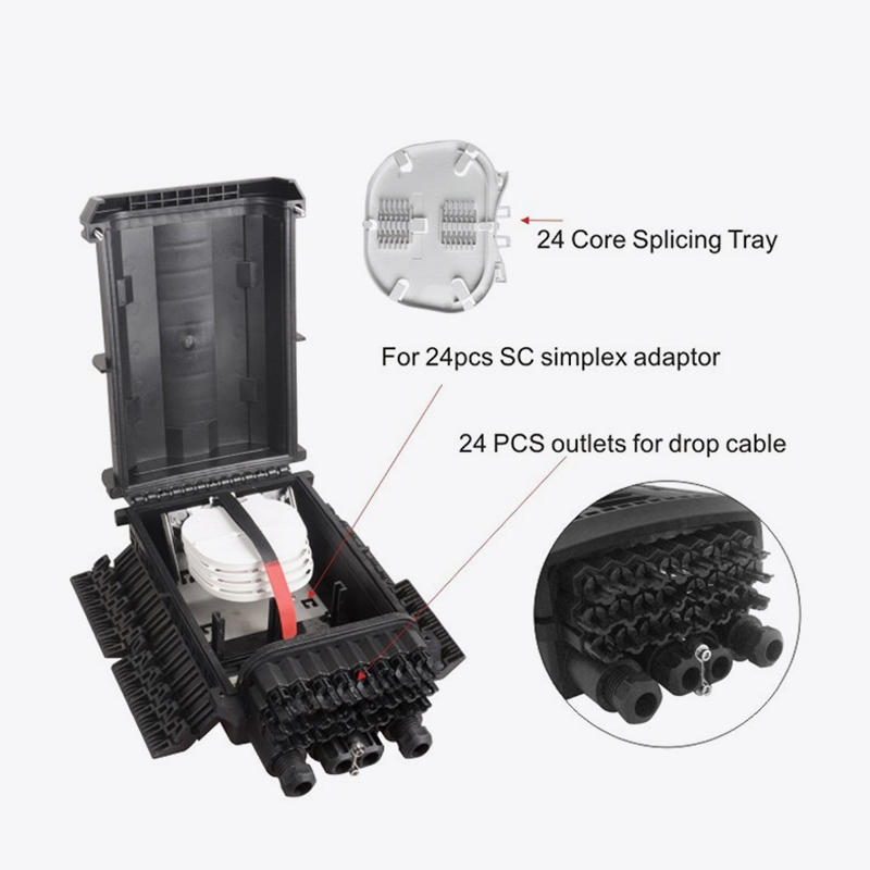 T6-088-B 96 CORES FIBER OPTIC SPLICE CLOURURE / 24 Core Ftth Box