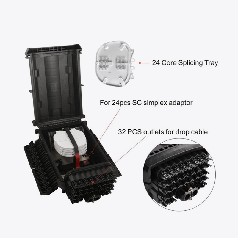 T6-088-E 96 CORES FIBER OPTIC SPRECURE / 32 Core Ftth Box